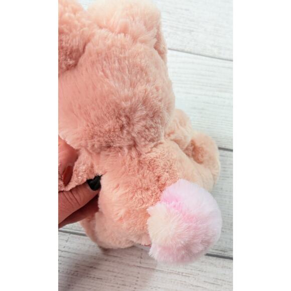 Aurora Easter Bunny Rabbit Soft Pink Tie Dye Tail 10" Plushie Stuffed Animal - Picture 7 of 8